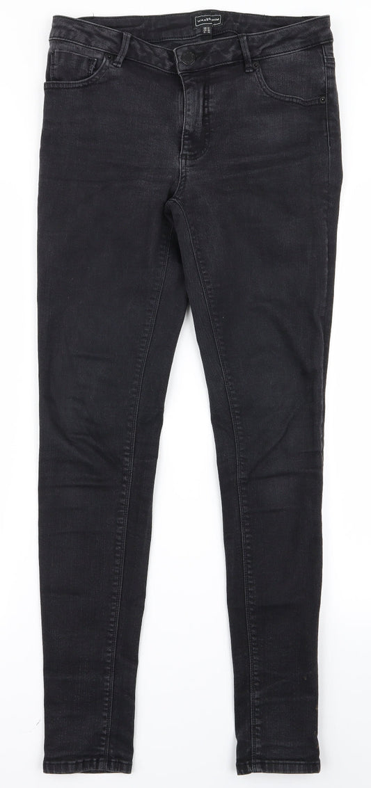 David Warren Womens Black   Skinny Jeans Size 12 L24 in