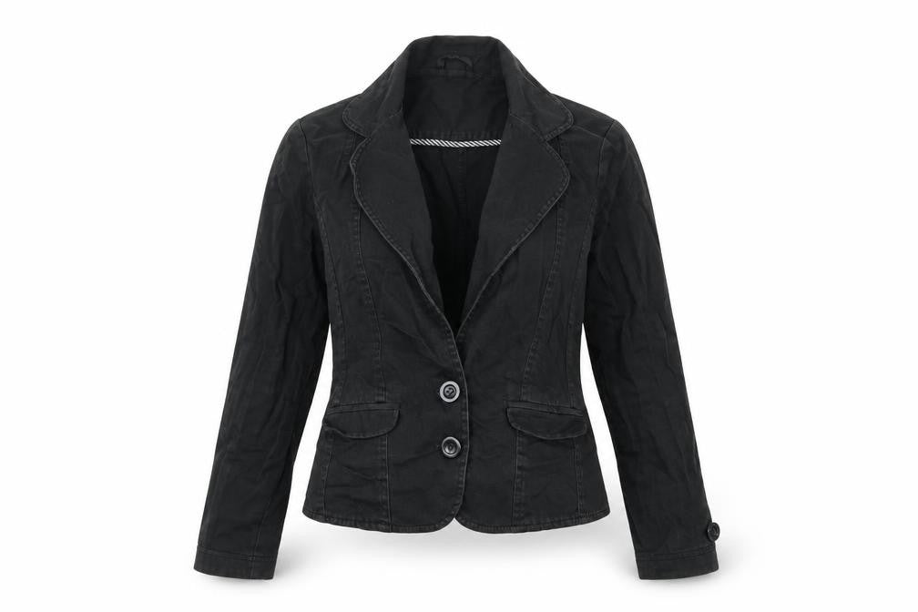 bay Womens Black   Biker Coat Size M