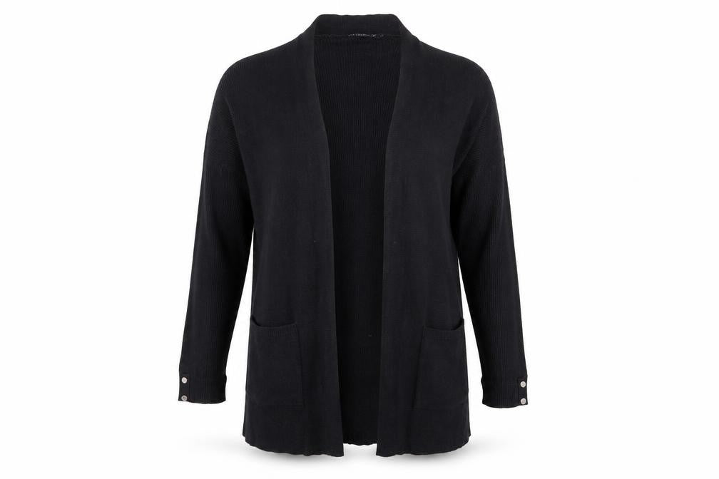 Select Womens Black  Rayon Cardigan Jumper Size 14