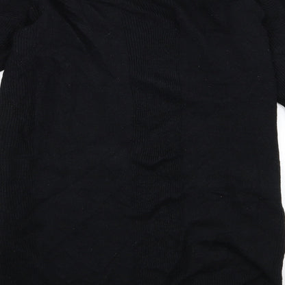 Brand and care label for Select women’s black rayon cardigan jumper, size UK 14