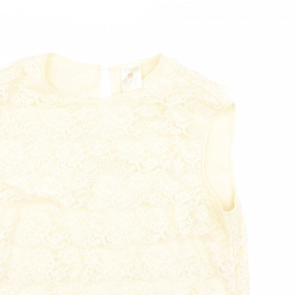 st michael Womens Beige   Basic Blouse Size 12