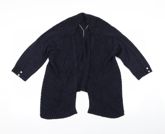 PREUNA Womens Blue  Corduroy Cardigan Jumper Size 12  - V
