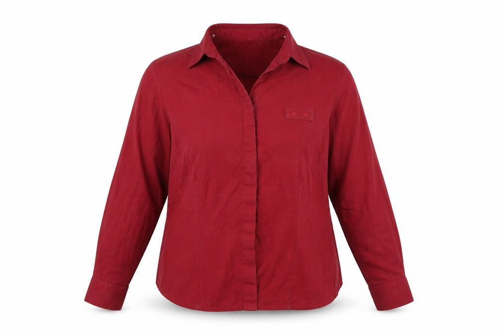 wensun Womens Red   Basic Button-Up Size 16