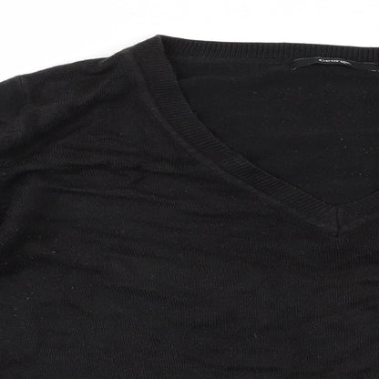 Close-up detail of George men’s black jumper, size M