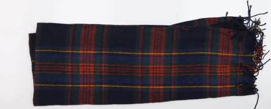 Preworn Unisex Blue Plaid   Scarf