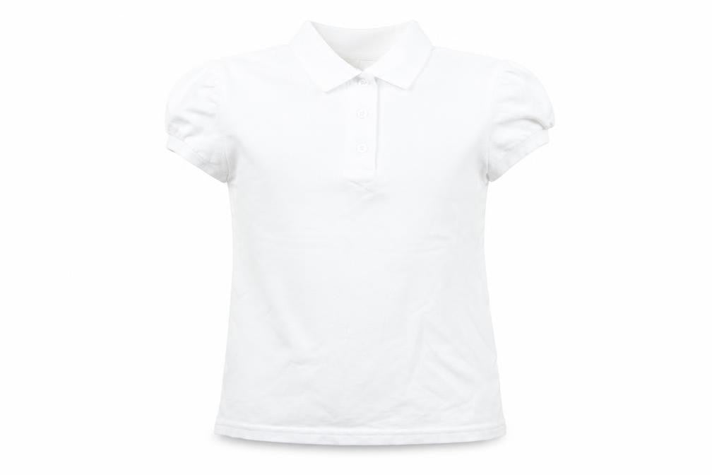 Preworn Girls White   Basic Polo Size 7 Years