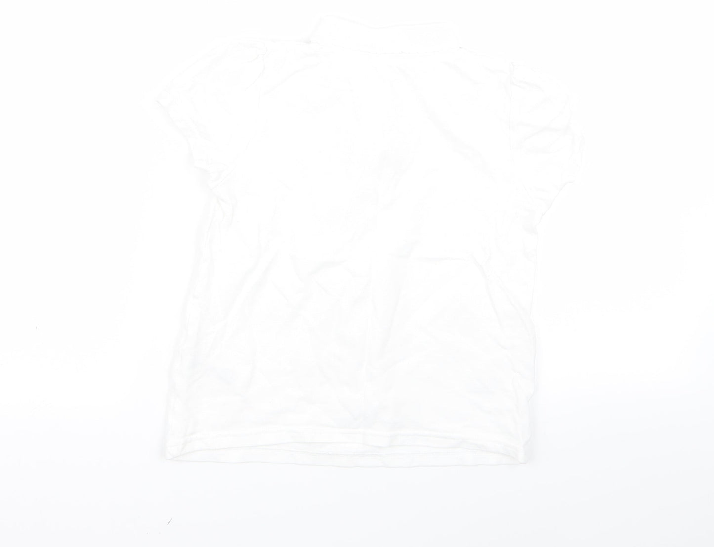 Preworn Girls White   Basic Polo Size 7 Years