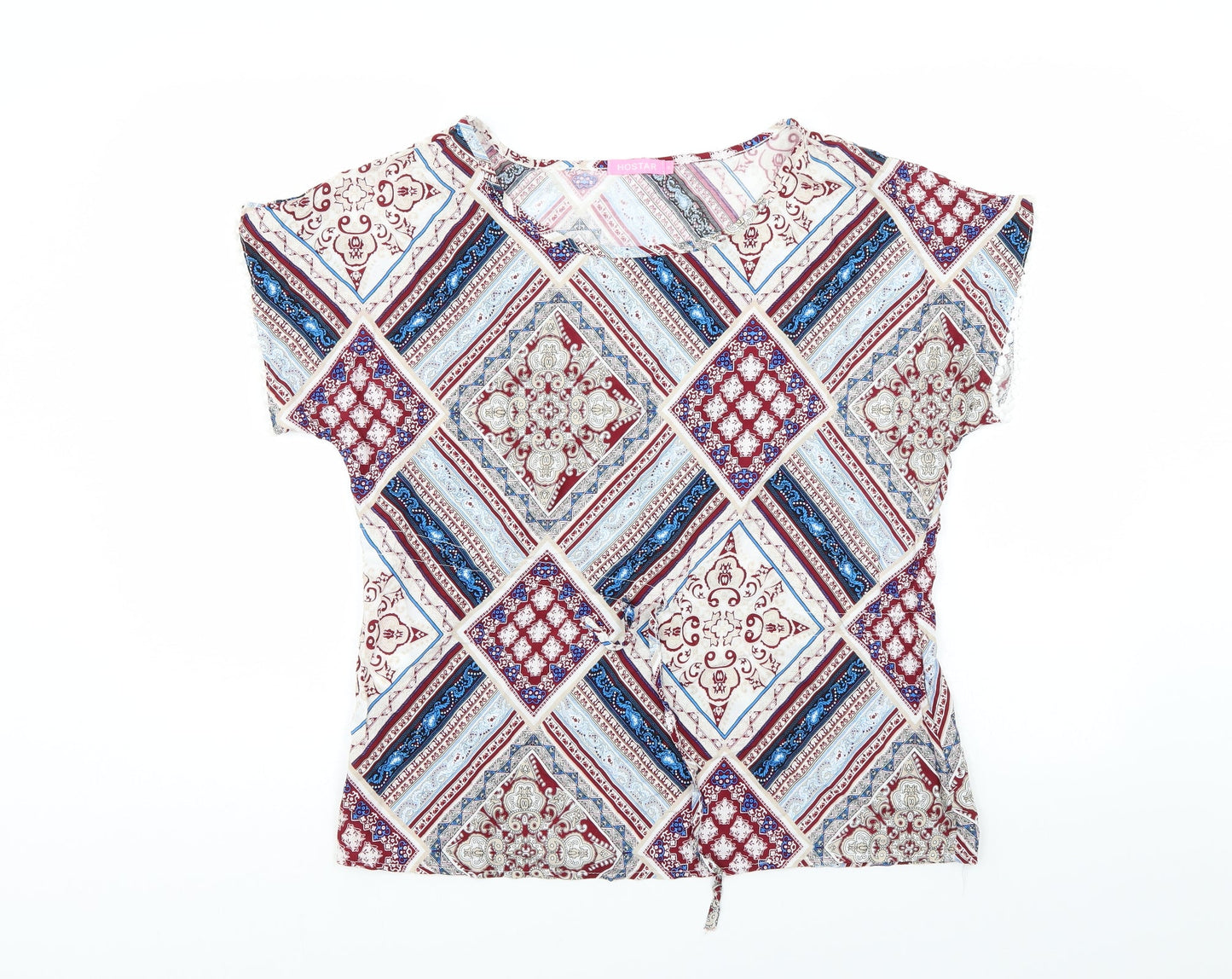 Hostar Womens Multicoloured Paisley  Basic Blouse Size M