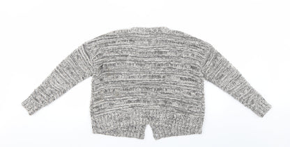 Back view of Limited Collection women’s grey cardigan jumper, size UK 10