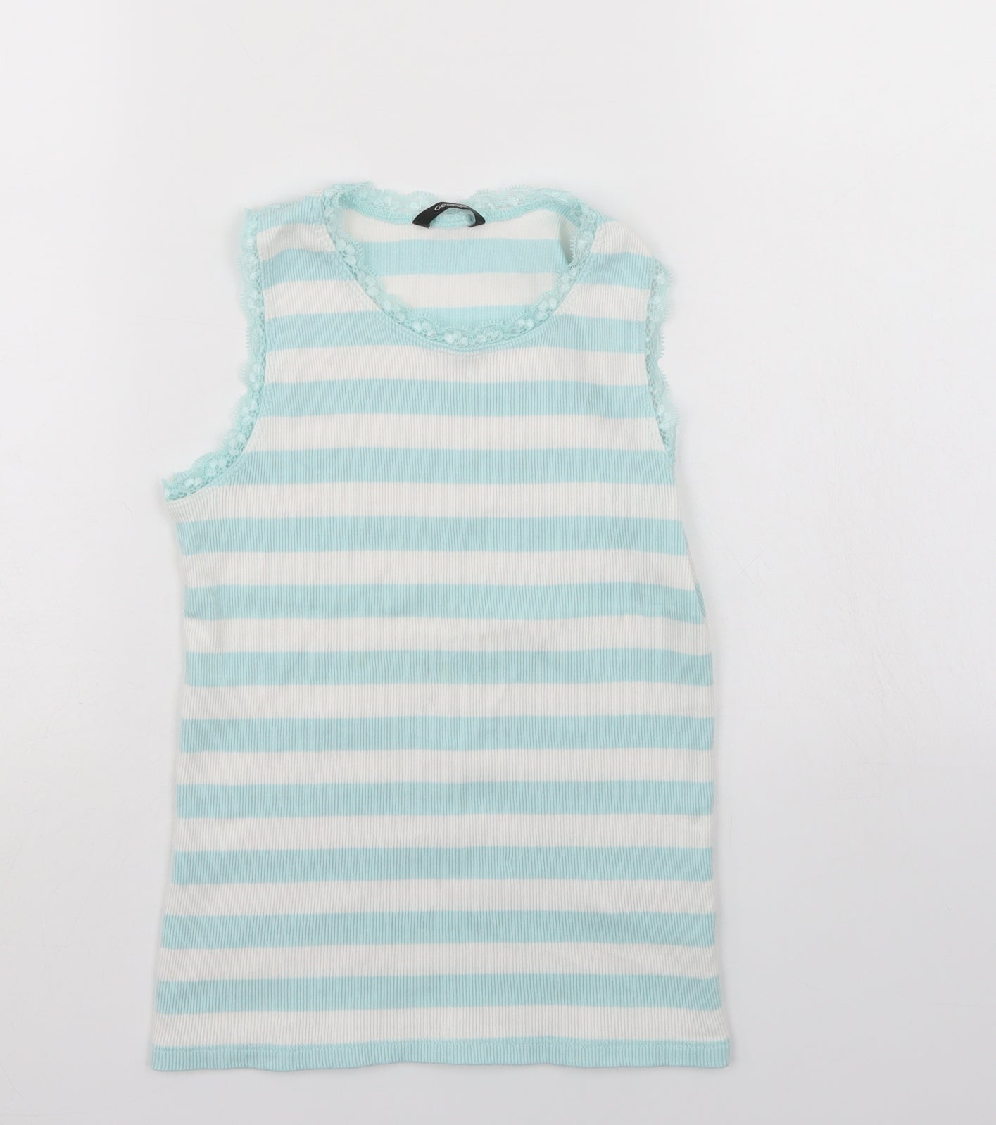 George Girls Blue Striped  Basic Tank Size 11-12 Years