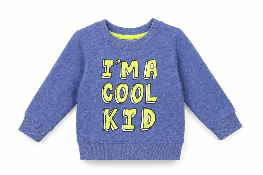 Mini Rebel Boys Blue   Pullover Jumper Size 12-18 Months