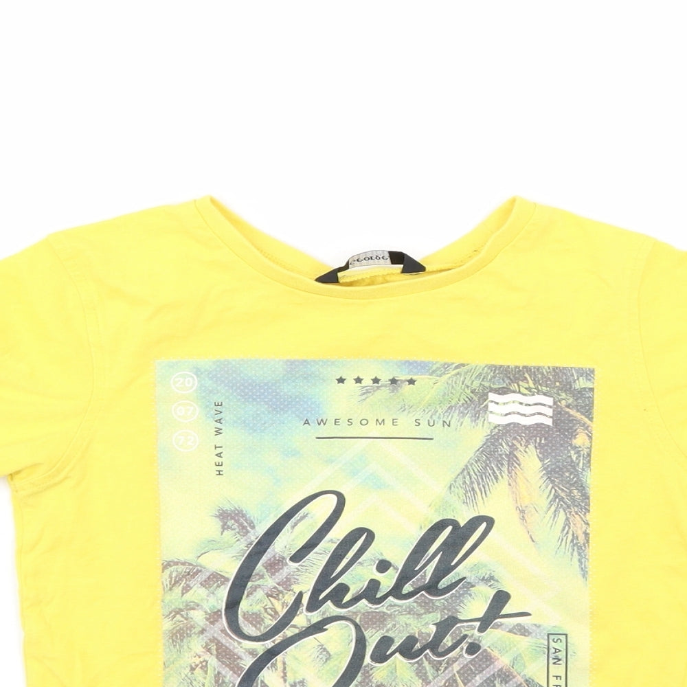 George Boys Yellow   Basic T-Shirt Size 6-7 Years
