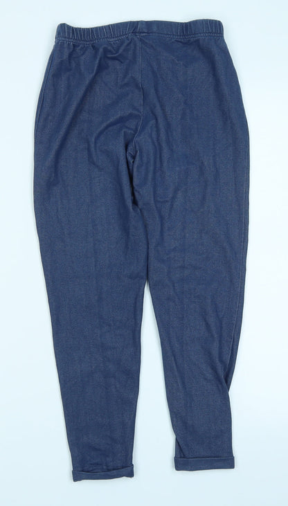 Back view of F&F women’s blue jegging jeans, size UK 8, 28-inch leg