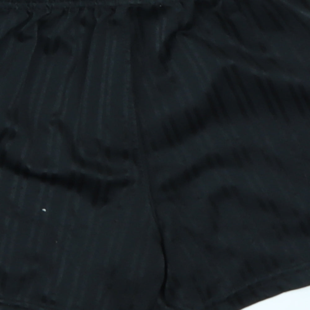 School life Girls Black Striped  Sweat Shorts Size 4-5 Years