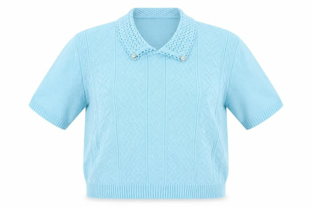 Merry Gold Womens Blue  Knit Pullover Jumper Size S