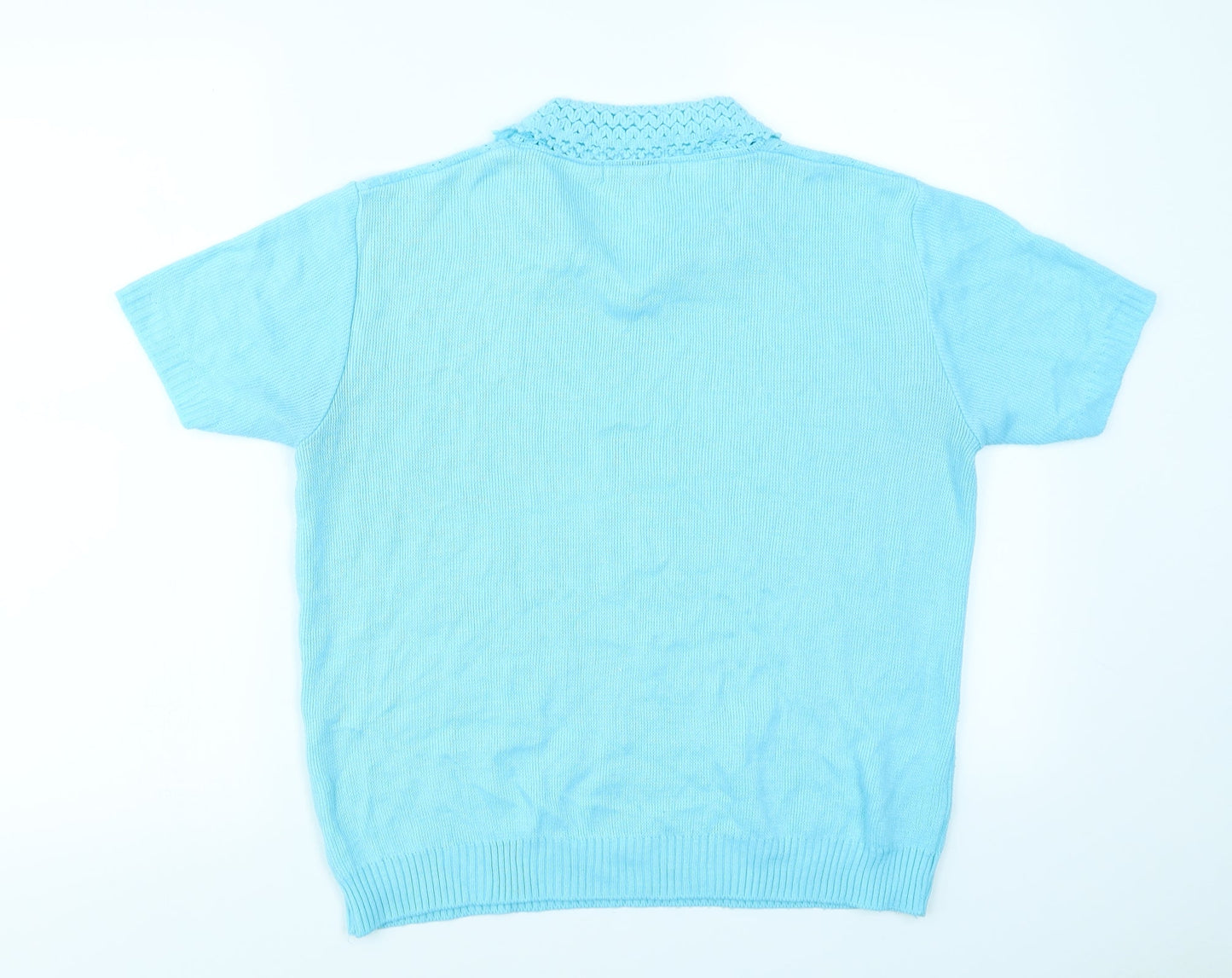 Merry Gold Womens Blue  Knit Pullover Jumper Size S
