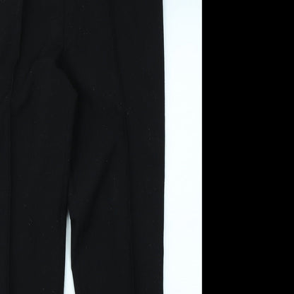 Close-up detail of Classics women’s black trousers, size UK 12, 26-inch leg