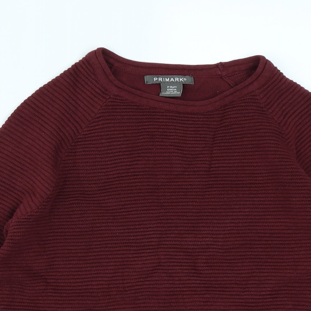 Primark Boys Red   Pullover Sweatshirt Size 7-8 Years