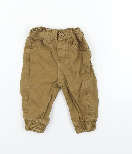 Earlydays Boys Beige   Jogger Trousers Size 3-6 Months