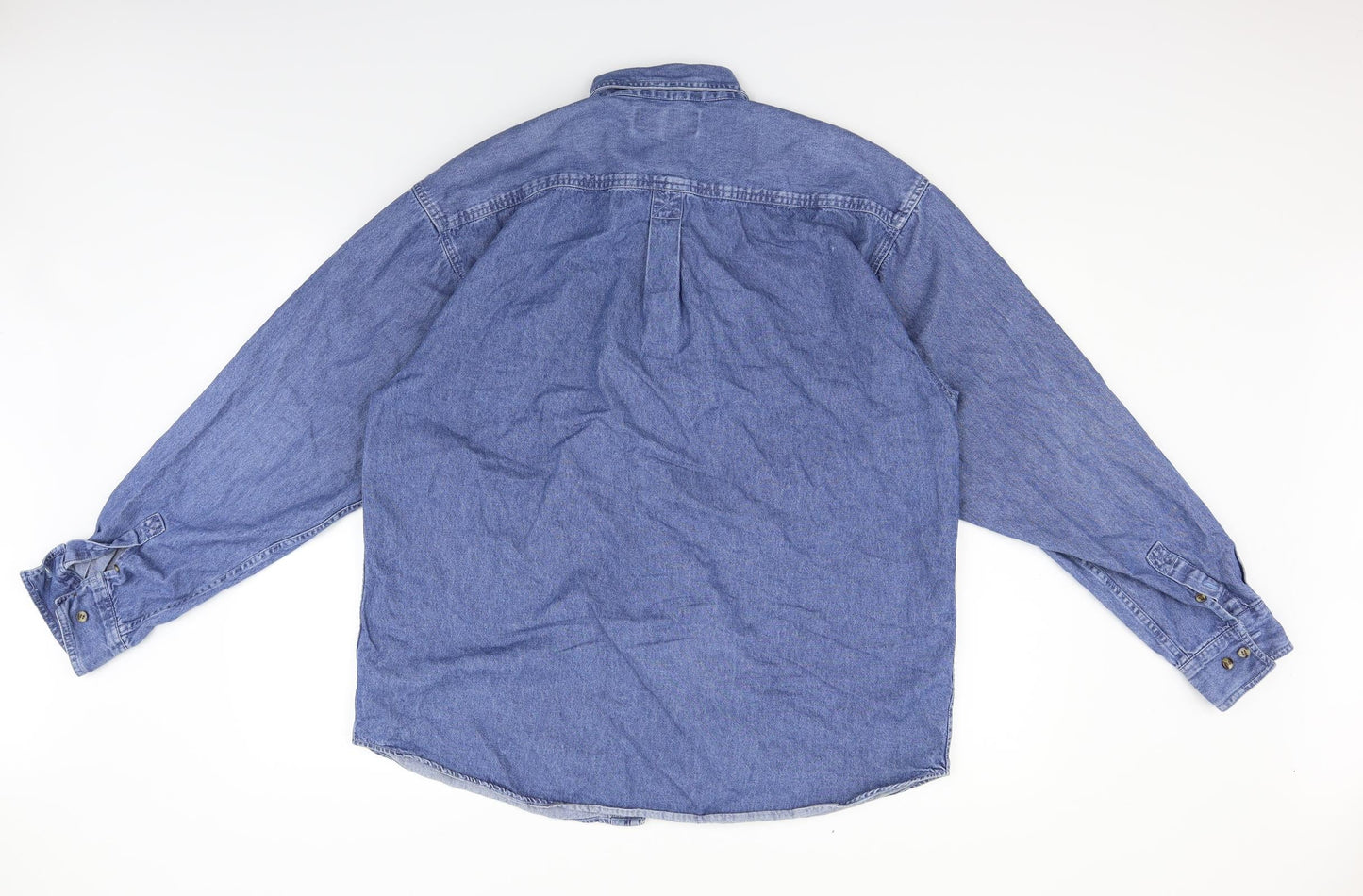 Front Row Mens Blue    Button-Up Size L