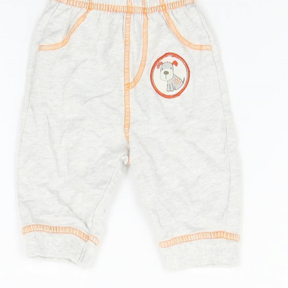 George Boys Grey   Jogger Jeans Size 3-6 Months  - Dog print