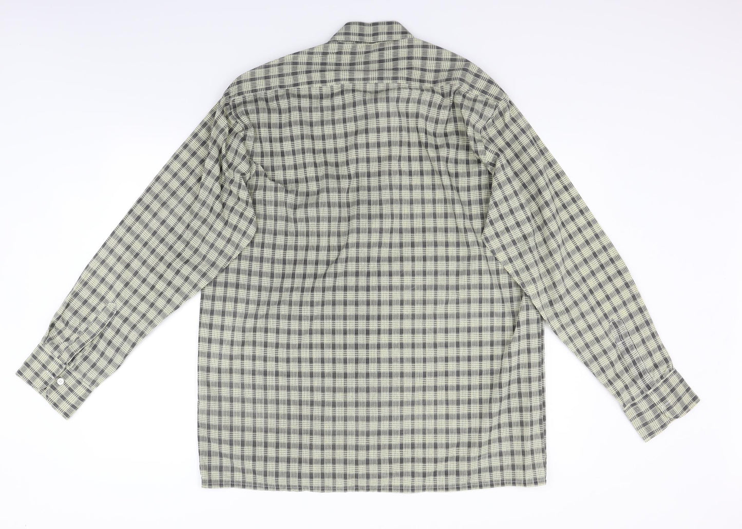 Hazard Menswear Mens Beige Check   Button-Up Size L