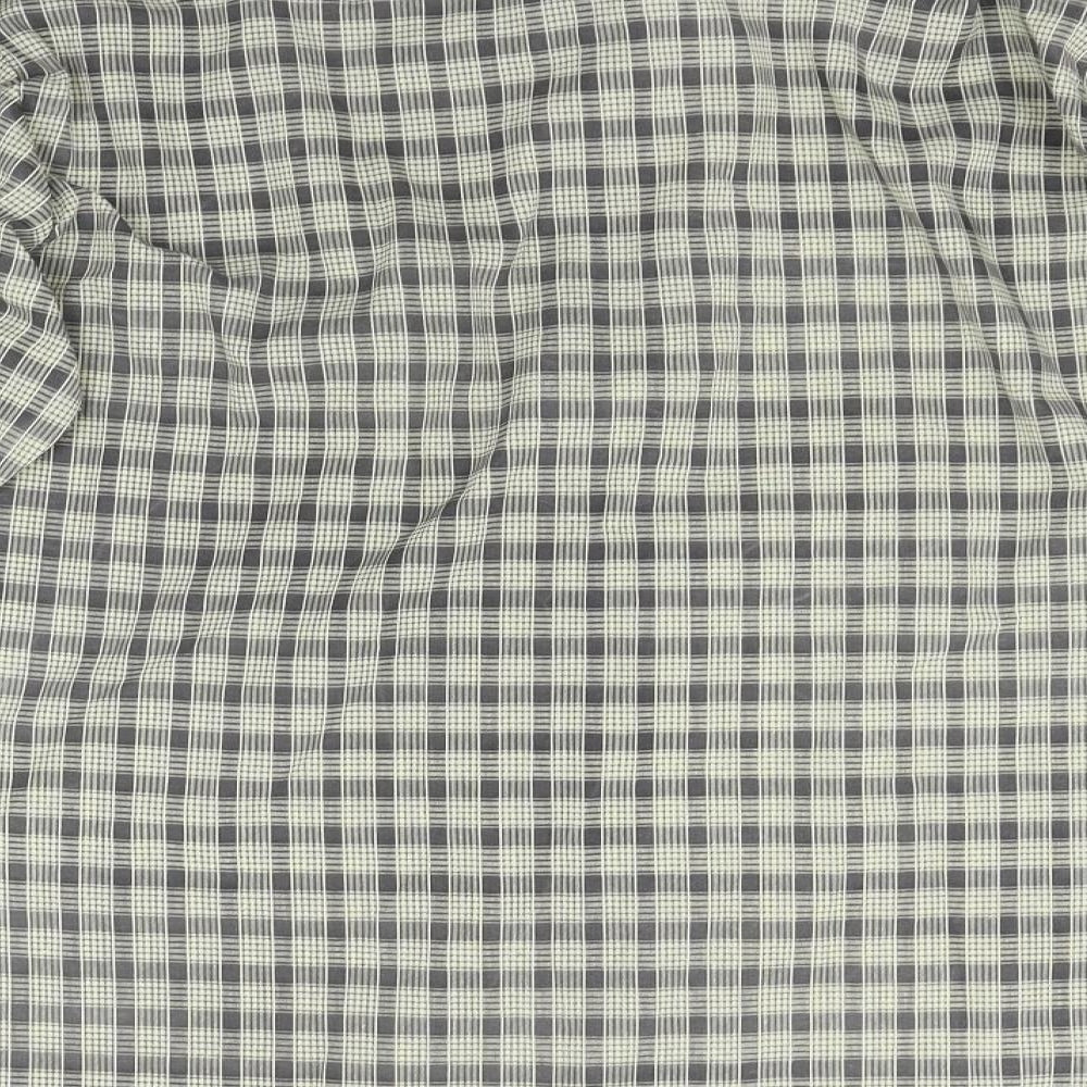 Hazard Menswear Mens Beige Check   Button-Up Size L