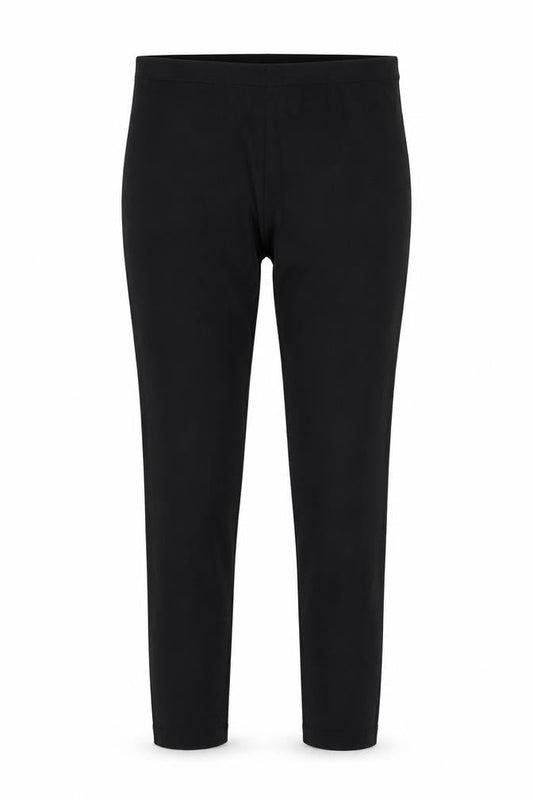 Front view of Primark women’s black trousers, size M, 27-inch leg