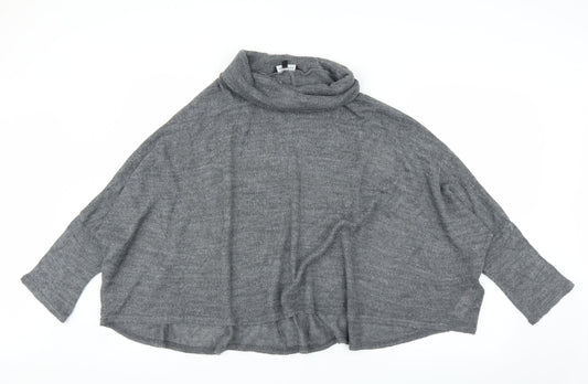 New Look Womens Grey   Pullover Jumper Size L  - Poncho