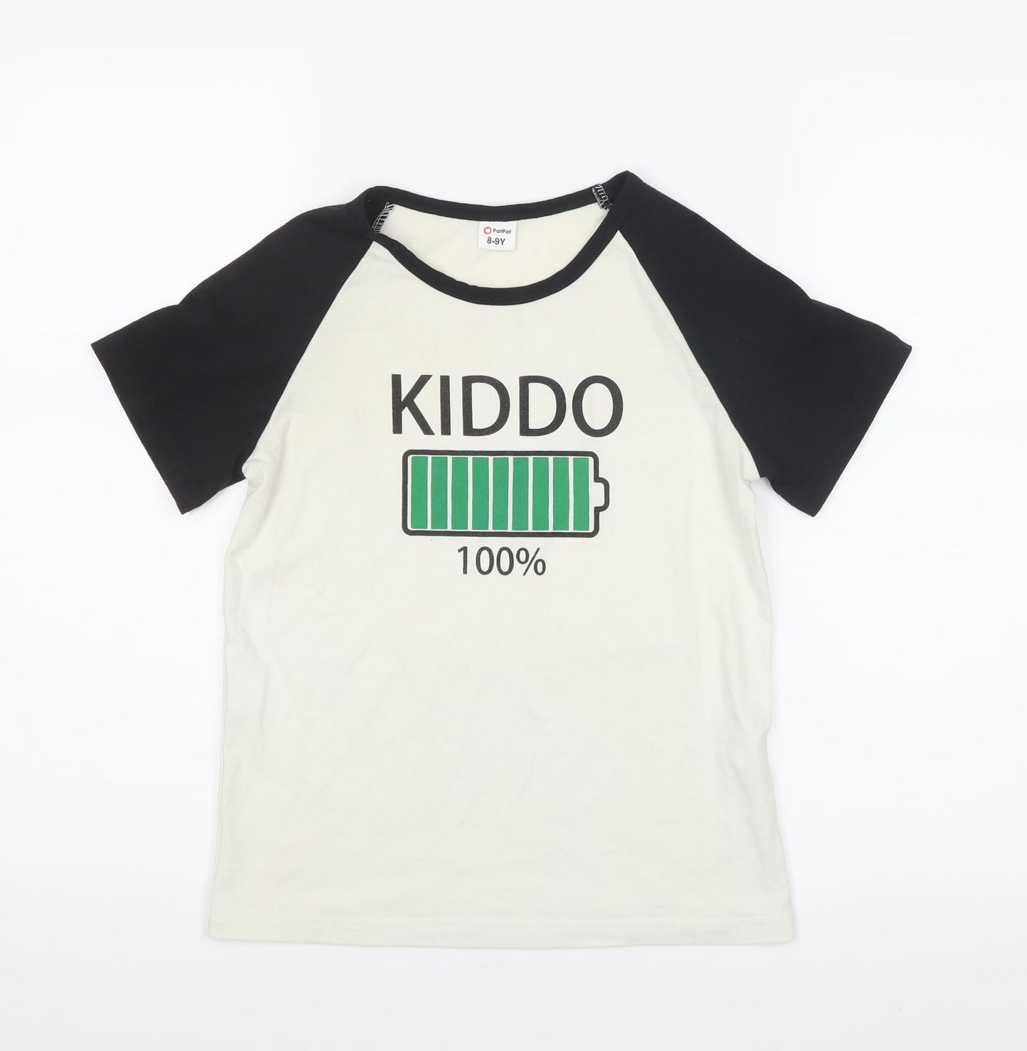PatPat Boys Black   Basic T-Shirt Size 8-9 Years