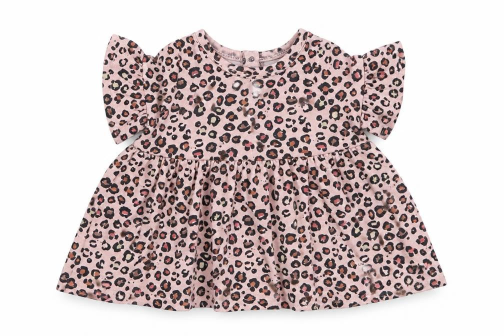 NEXT Girls Pink Animal Print  T-Shirt Dress  Size 0-3 Months