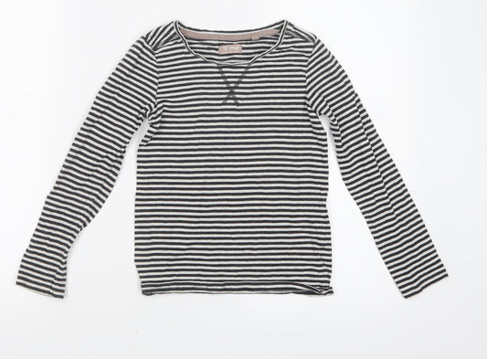 NEXT Girls Black Striped  Top Pyjama Top Size 8 Years