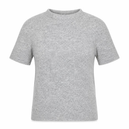 Front view of River Island women’s grey basic t-shirt, size UK 8