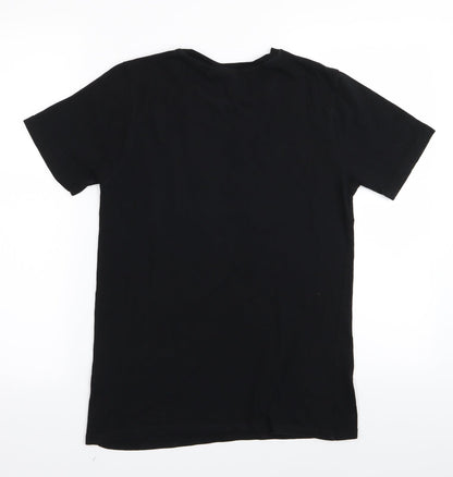 Back view of Riverdale women’s black basic t-shirt, size XS