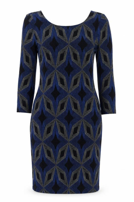 Primark Womens Multicoloured Argyle/Diamond  Pencil Dress  Size 10
