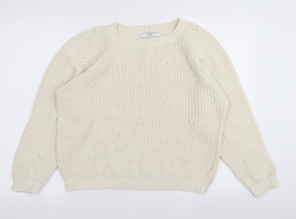 Additional front view of Next women’s ivory jumper, size S