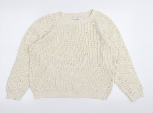 NEXT Womens Ivory   Pullover Jumper Size S