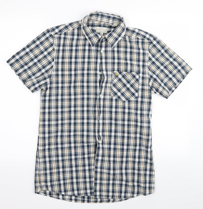 Additional front view of Jack Wills men’s multicoloured check button-up, size S