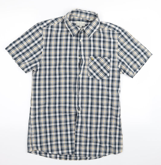 Jack Wills Mens Multicoloured Check   Button-Up Size S
