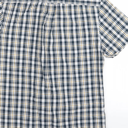 Brand and care label for Jack Wills men’s multicoloured check button-up, size S
