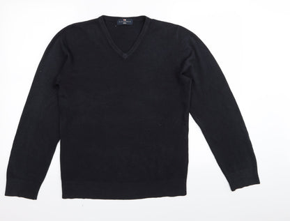 Additional front view of Marks & Spencer men’s blue jumper, size S