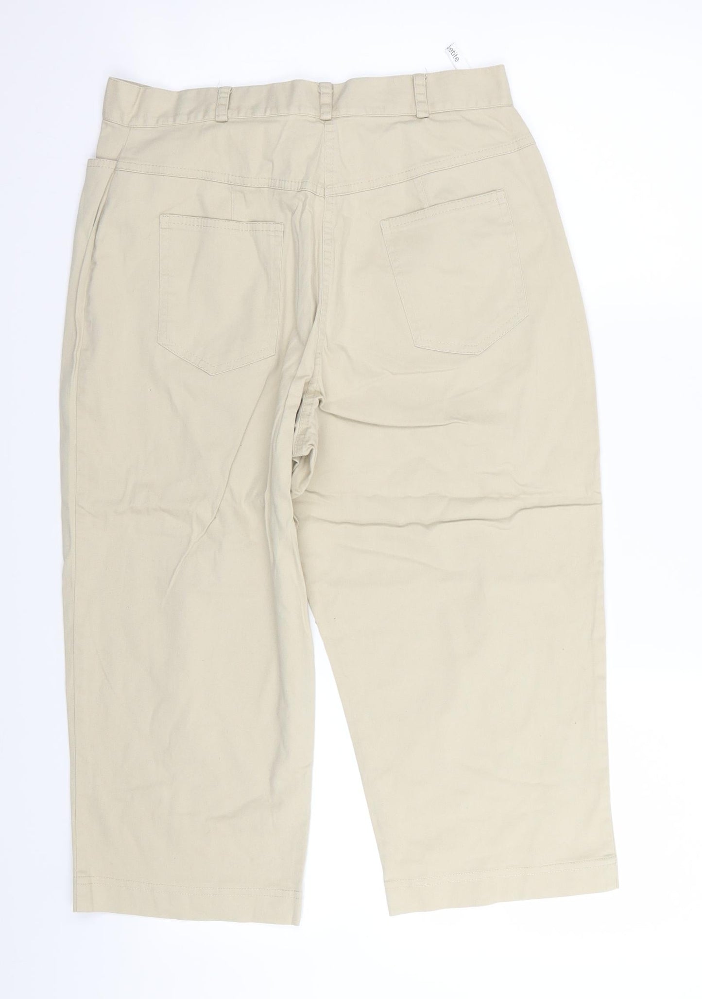 BHS Womens Beige   Capri Trousers Size 14 L26 in
