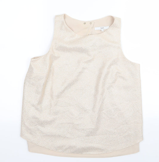 NEXT Womens Gold   Basic T-Shirt Size 10