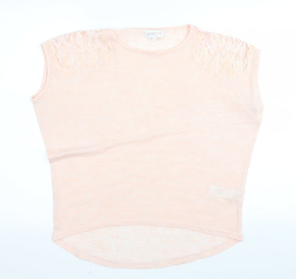 Additional front view of Apricot women’s pink rayon basic t-shirt, size S