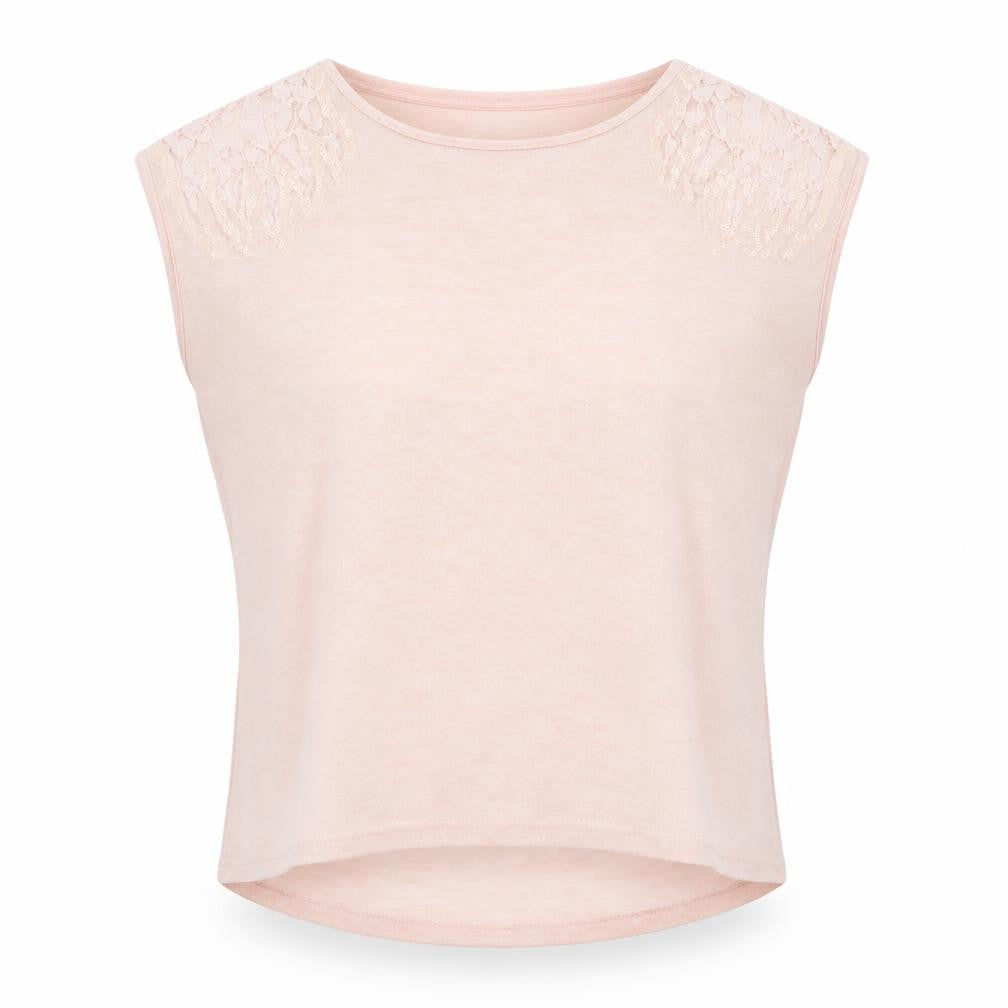 Apricot Womens Pink  Rayon Basic T-Shirt Size S