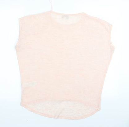 Back view of Apricot women’s pink rayon basic t-shirt, size S