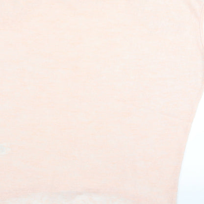 Brand and care label for Apricot women’s pink rayon basic t-shirt, size S