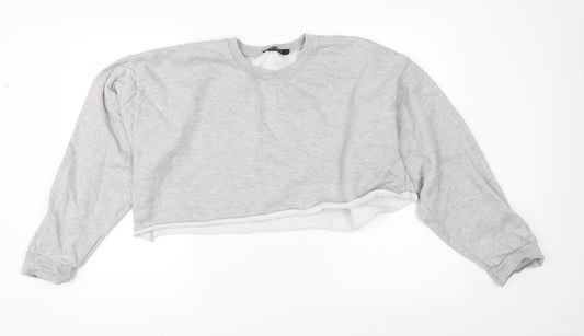 Nasty Gal Womens Grey   Pullover Sweatshirt Size L  - CROPPED