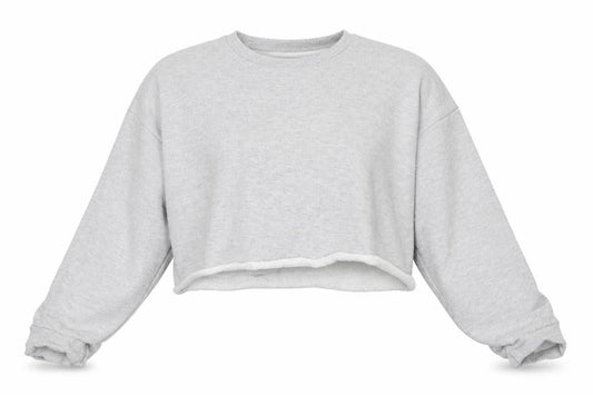 Nasty Gal Womens Grey   Pullover Sweatshirt Size L  - CROPPED