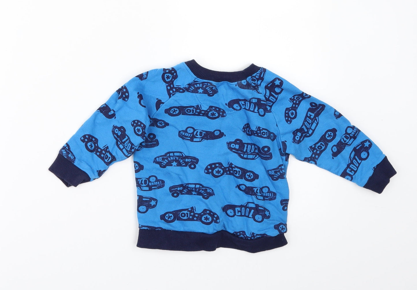 Nutmeg Boys Blue Geometric  Pullover Jumper Size 6-9 Months